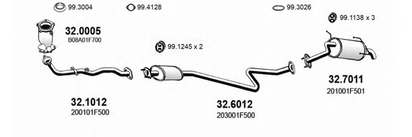 ASSO ART1550 Exhaust System